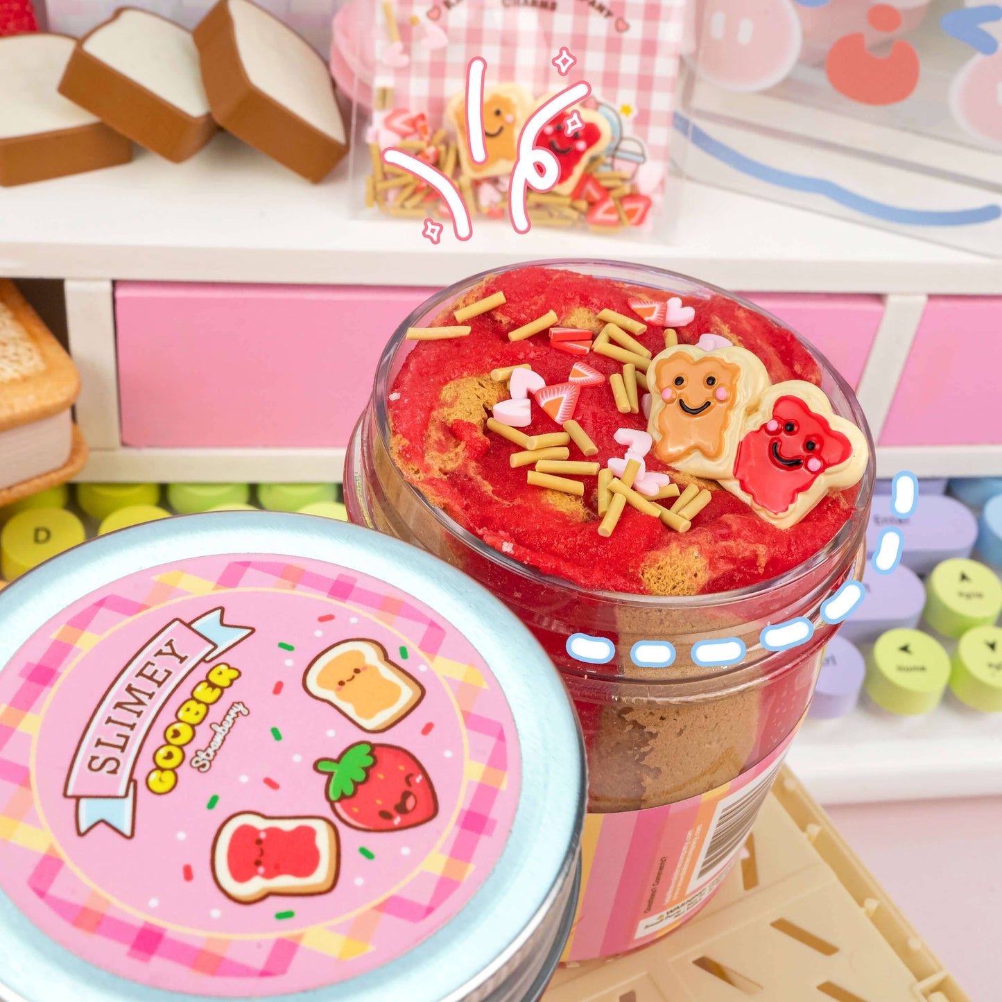Slimey Goober Strawberry Cloud Creme Slime (5pcs/case)