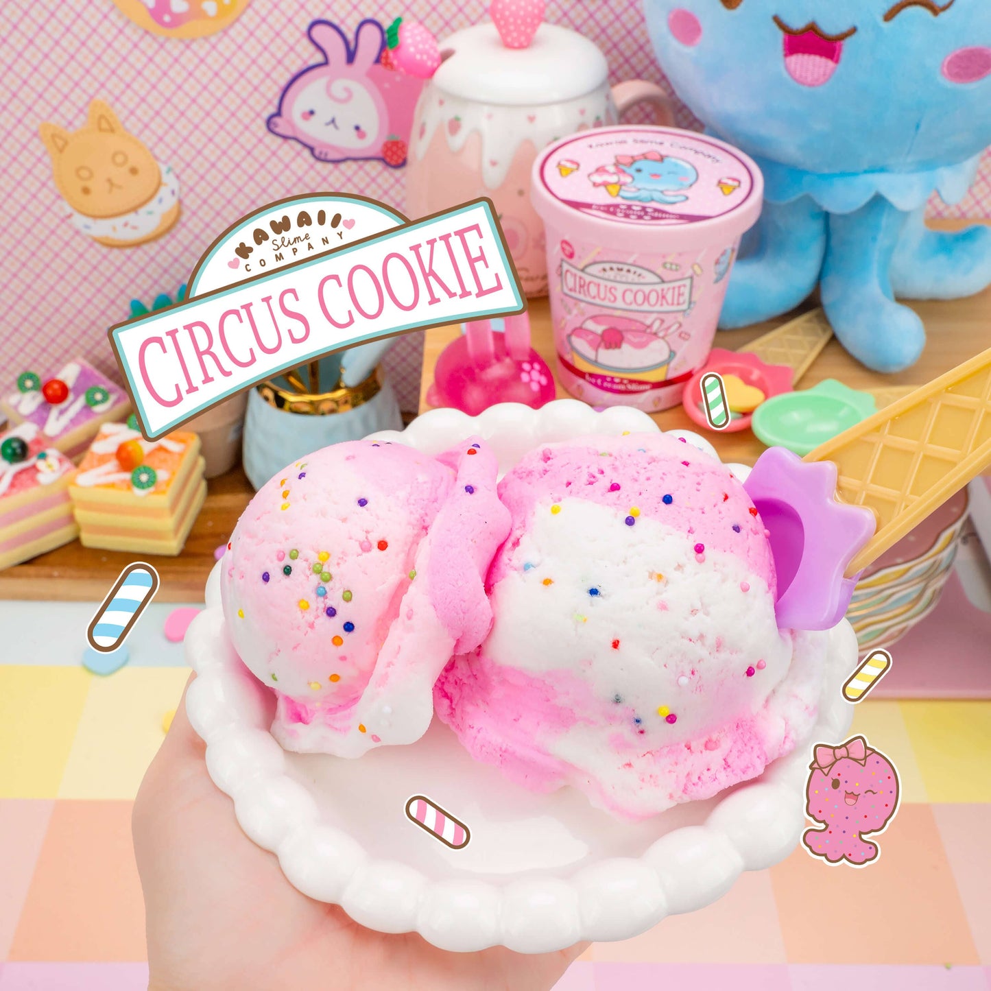Circus Cookie Scented Ice Cream Pint Slime (5pcs/case)