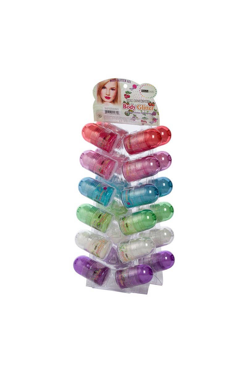 Beauty Treats 2203D Large Roll-on Body Glitter Gel - 24pc