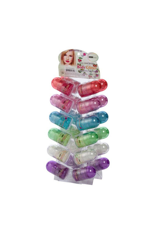 Beauty Treats 2203D Large Roll-on Body Glitter Gel - 24pc