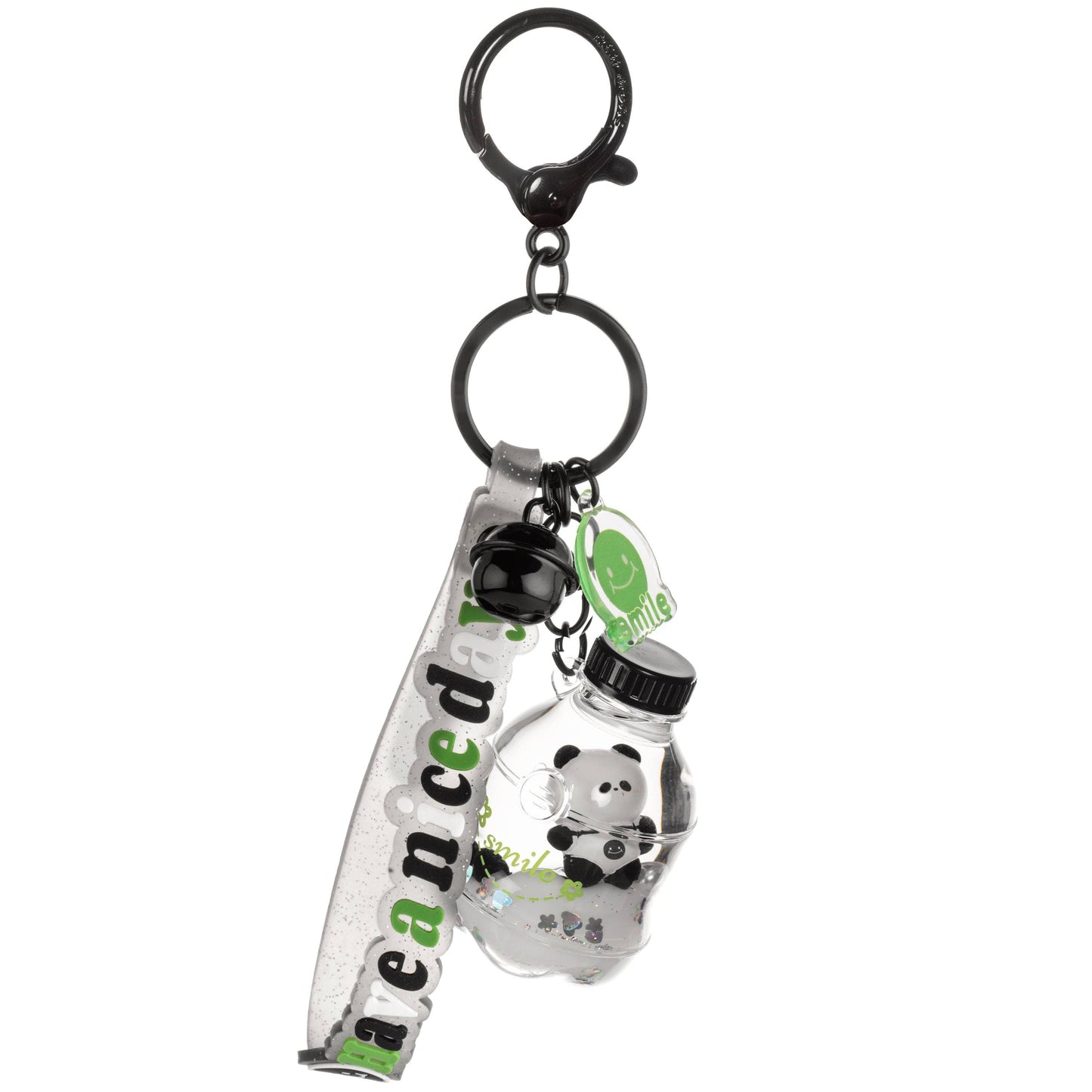Soda Bottle Liquid Effect Sensory Keychain : Green Frog