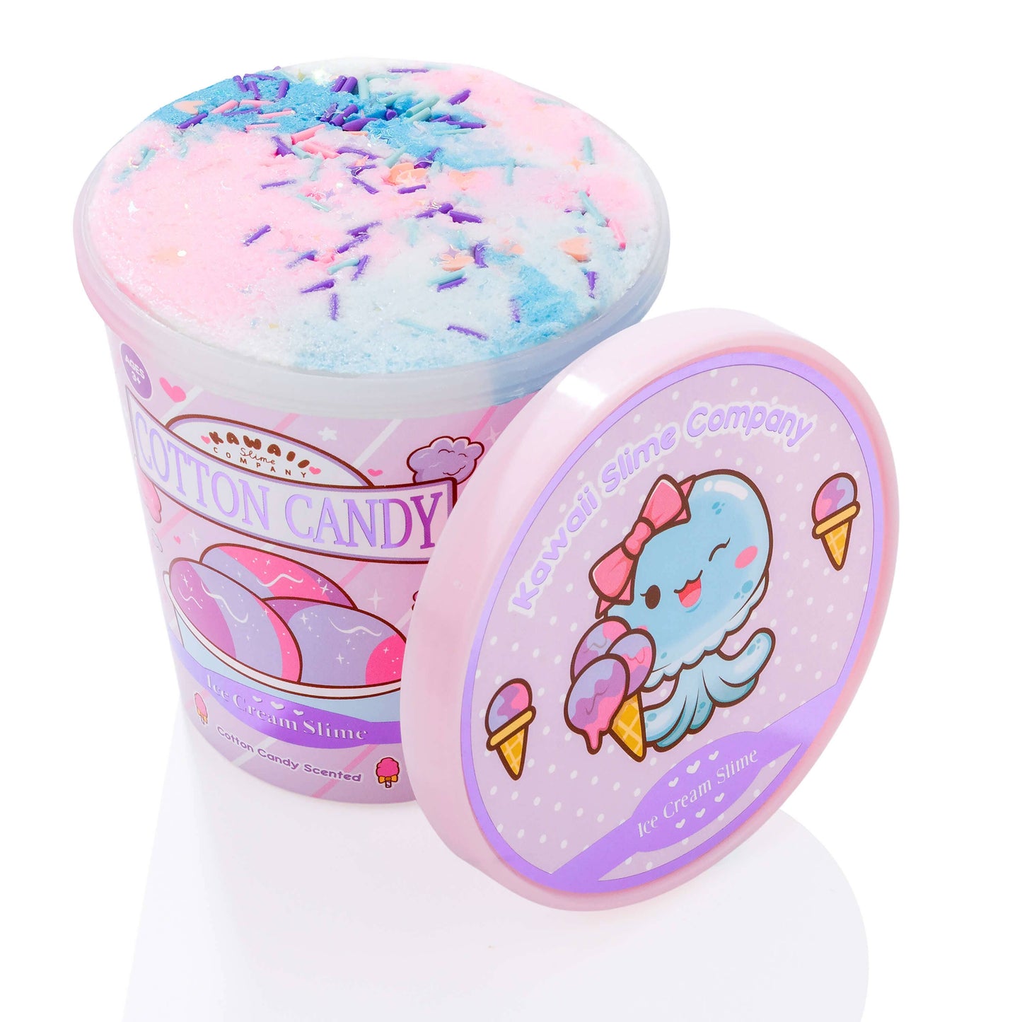 Cotton Candy Scented Ice Cream Pint Slime (5pcs/case)