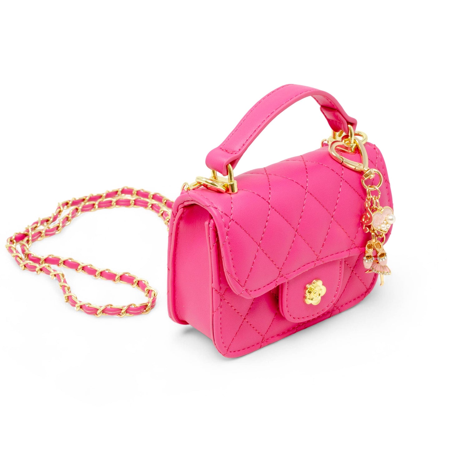 Tiny Quilted Ballet Charm Handbag
