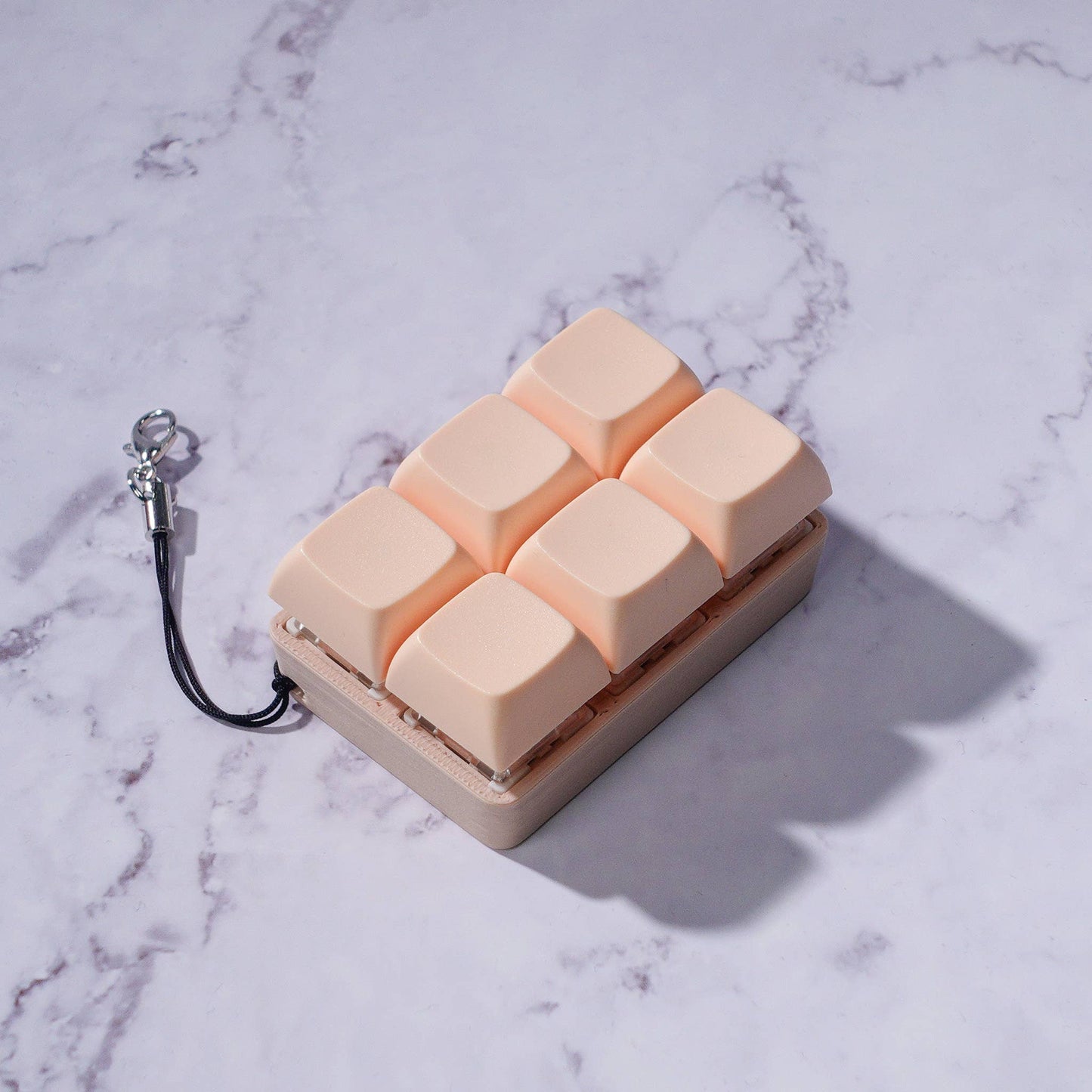 6 Key StrudelPop: Mechanical Keyboard Fidget Keychain