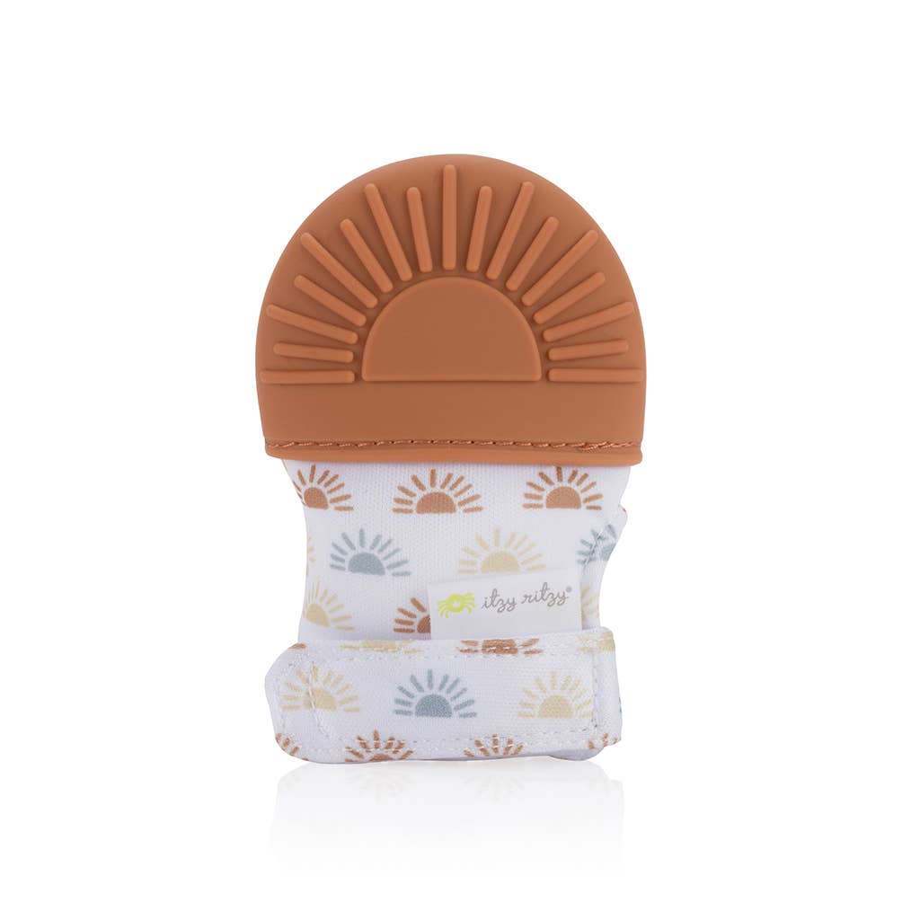 Itzy Mitt™ Silicone Teething Mitts: Lilac Dino