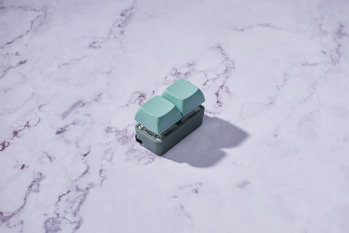 2 Key Mechanical Keyboard Fidget Keychain - Two-Tone Series