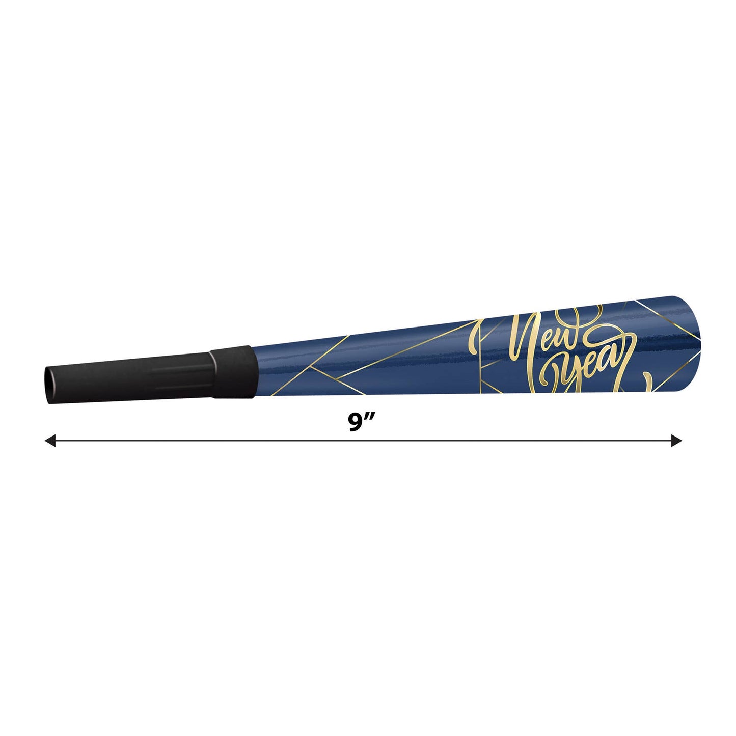 Midnight Blue and Gold New Year Horns, Pack of 100
