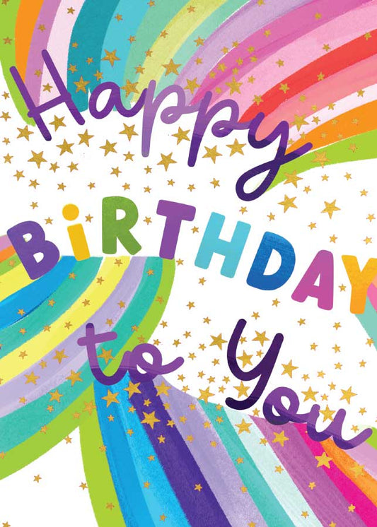 Birthday Rainbow - Foil Card