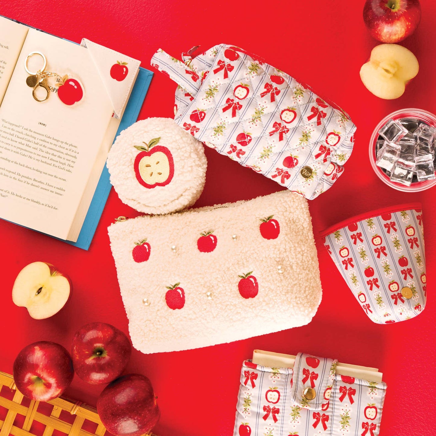 Teddy Pouch-Apples & Pearls