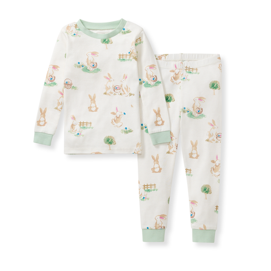 Bunny Egg Hunt Organic Cotton Two-Piece Pajamas