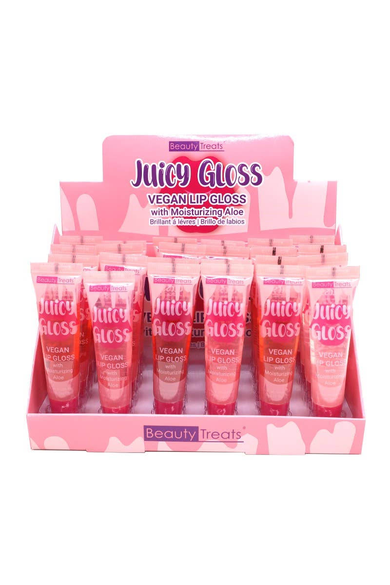 Beauty Treats 512 Juicy Gloss Vegan Lip Gloss - 24pc