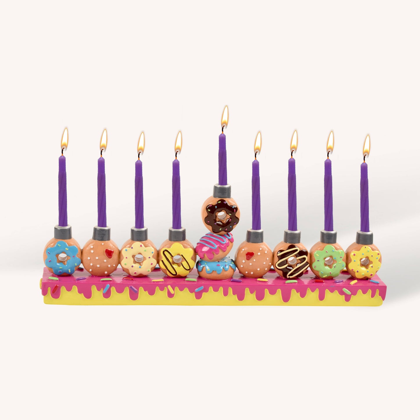 Donut Hand-Painted Menorah