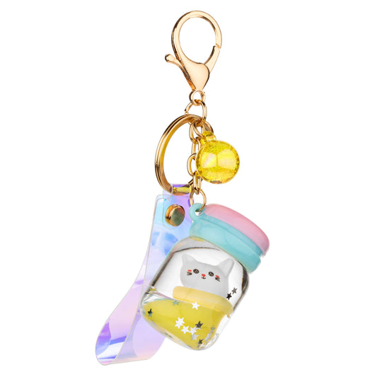 Slimey Cat Liquid Effect Sensory Keychain