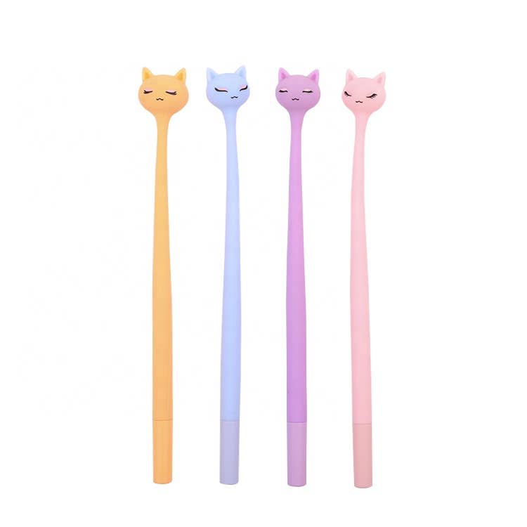 22712 Pastel Cats Wiggle Gel Pen-48
