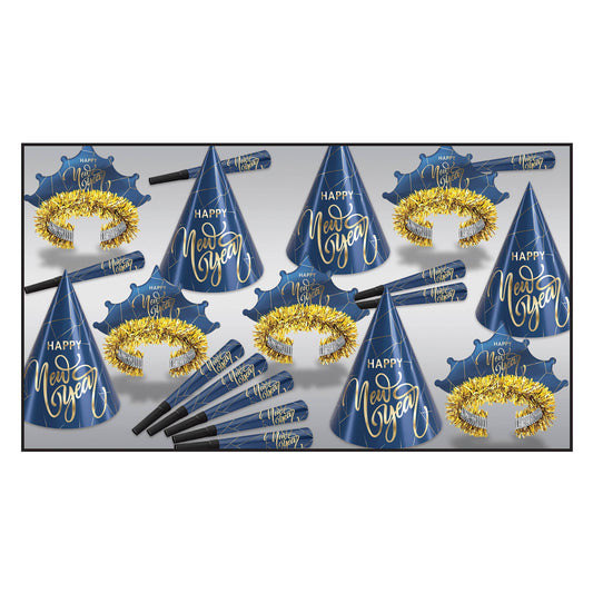 Midnight Blue and Gold New Year Assorted Kit for 10