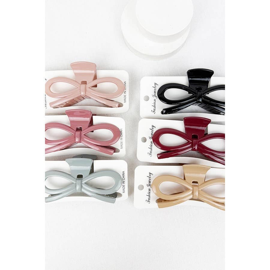 Knotted Bow Soft Tone Matte Hair Claw