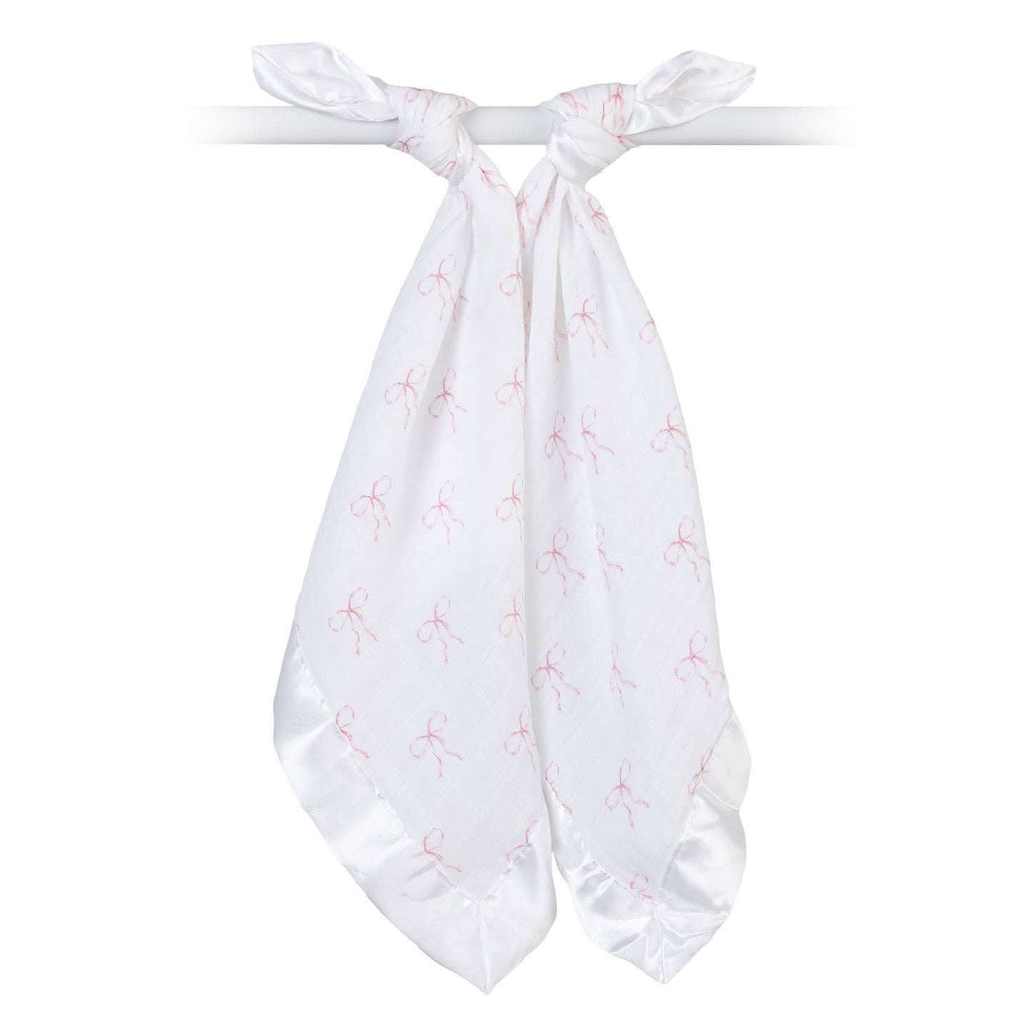2-Pack Cotton Security Blankets 16" x 16" – Bows