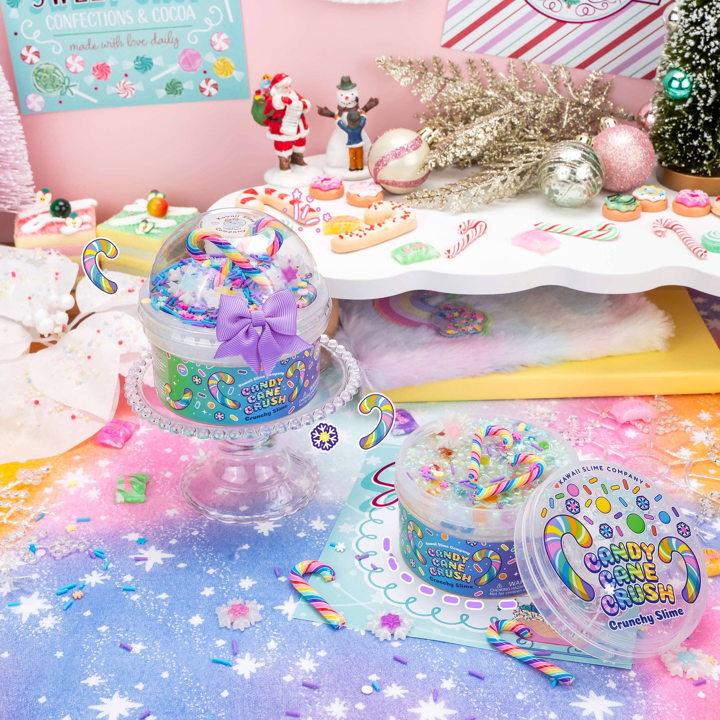 Candy Cane Crush Crunchy Signature Dome™ Slime (4pcs/case)