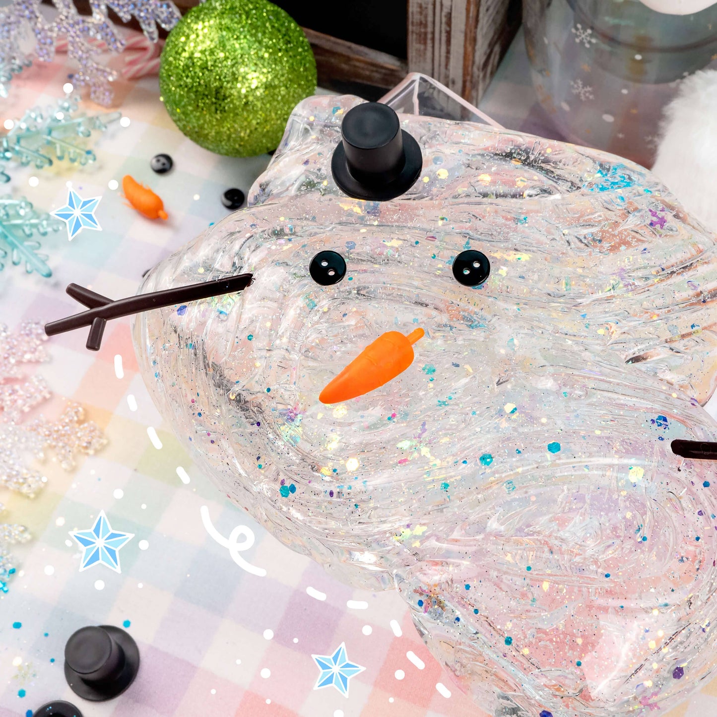 Melted Snowman Clear Putty Slime (4pcs/case)
