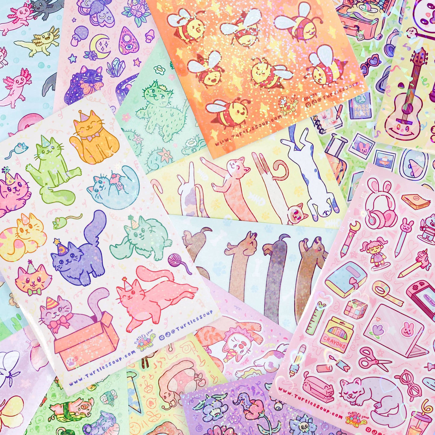Hamster Dance Party Cute Stationery Vinyl Sticker Sheet