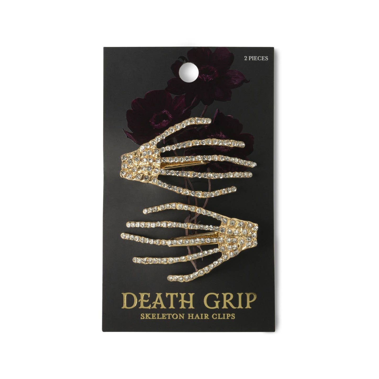 Death Grip Skeleton Hair Clips