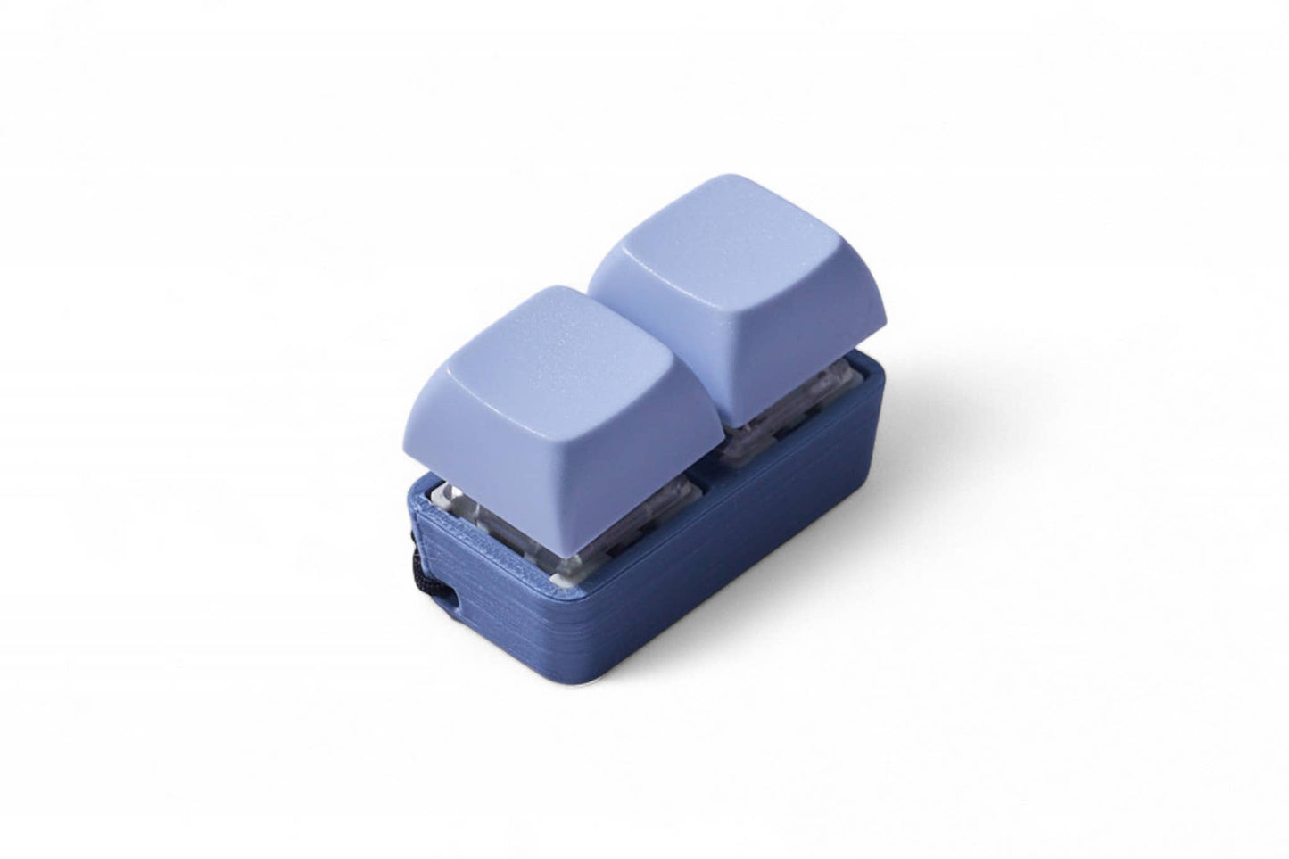 2 Key Mechanical Keyboard Fidget Keychain - Two-Tone Series