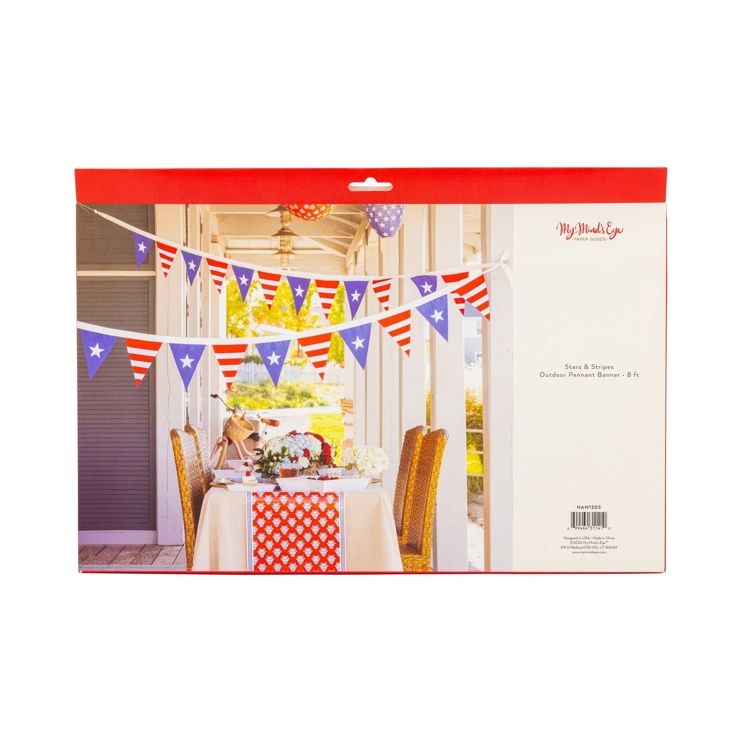 HAM1203 - Stars and Stripes Paper Pennant Banner