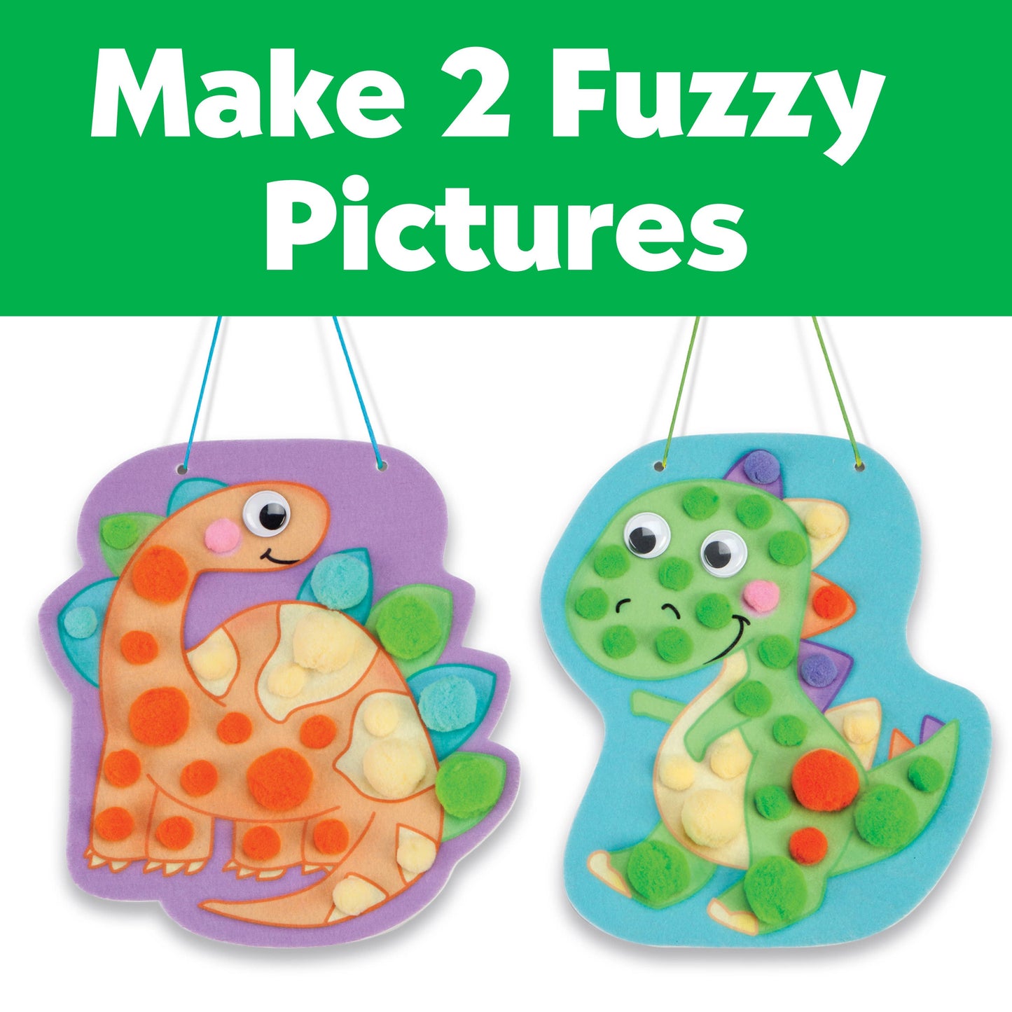 Pom Pom Dinosaur Pictures Activity Kit for Preschool Kids