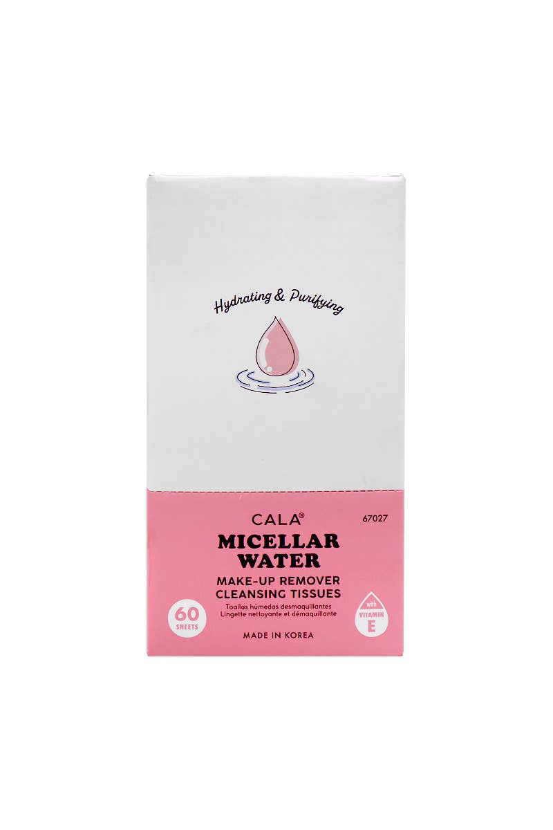 CALA 67027 Micellar Water 60 Makeup Remover Tissue - 3pc