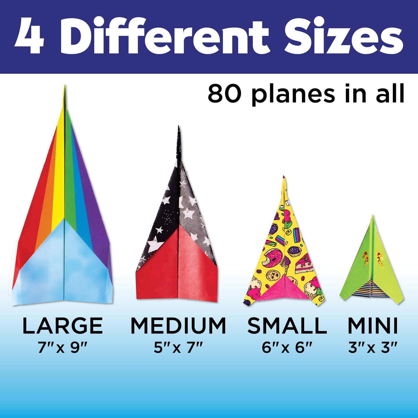 Stunt Squadron Paper Airplane Craft Kit for Kids