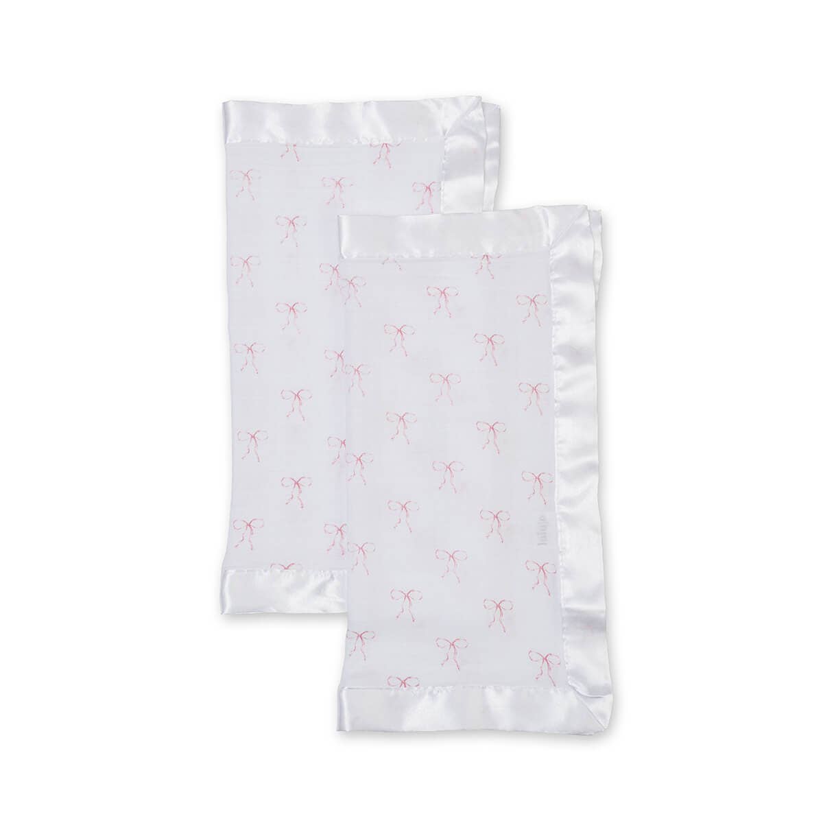 2-Pack Cotton Security Blankets 16" x 16" – Bows