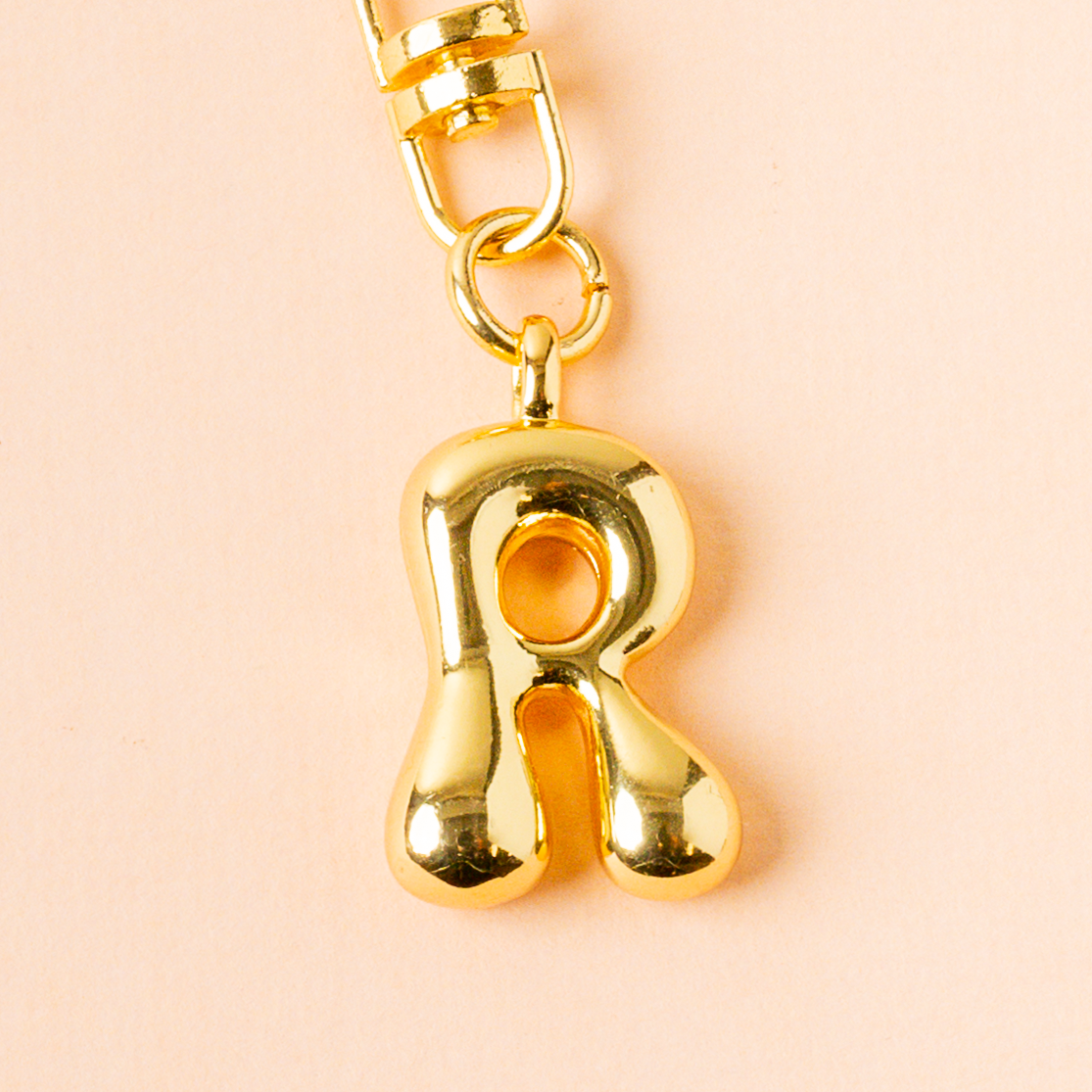 Bubble Letter Keychain Bag Charm-R