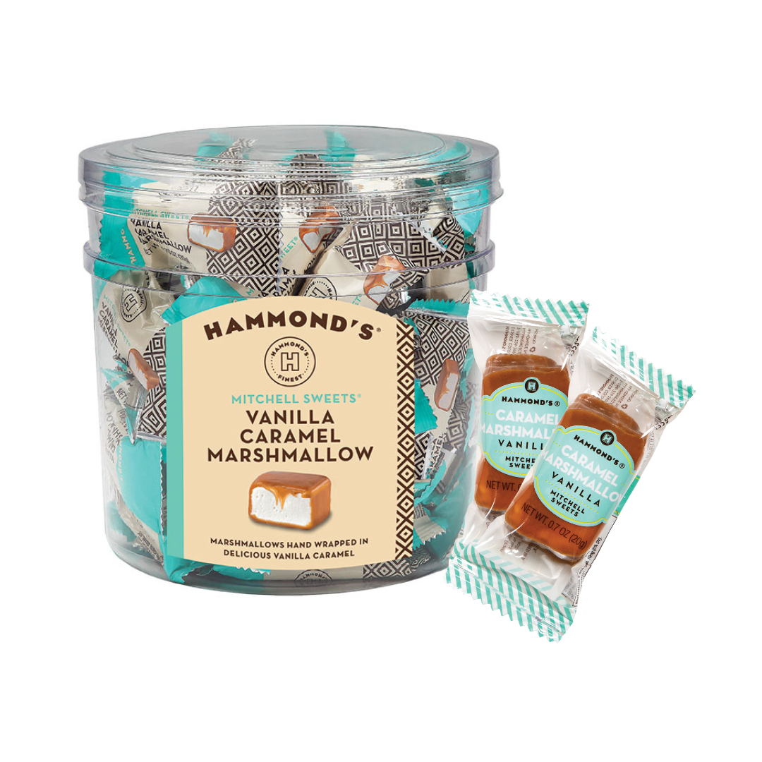 Mitchell Sweets - Vanilla Caramel Marshmallows - 54 Pc Tub