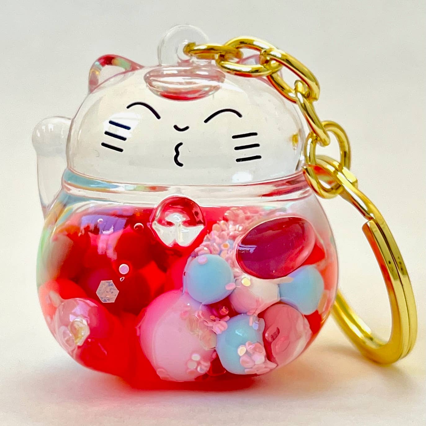BUBBLE CAT FLOATY KEY CHARM