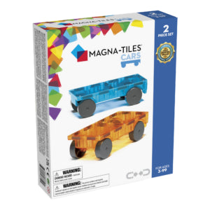 Magna-Tiles Cars 2 Piece Blue & Orange