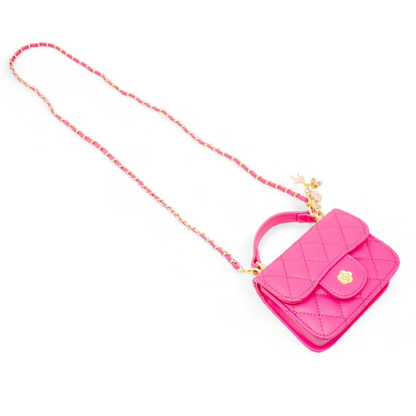 Tiny Quilted Ballet Charm Handbag