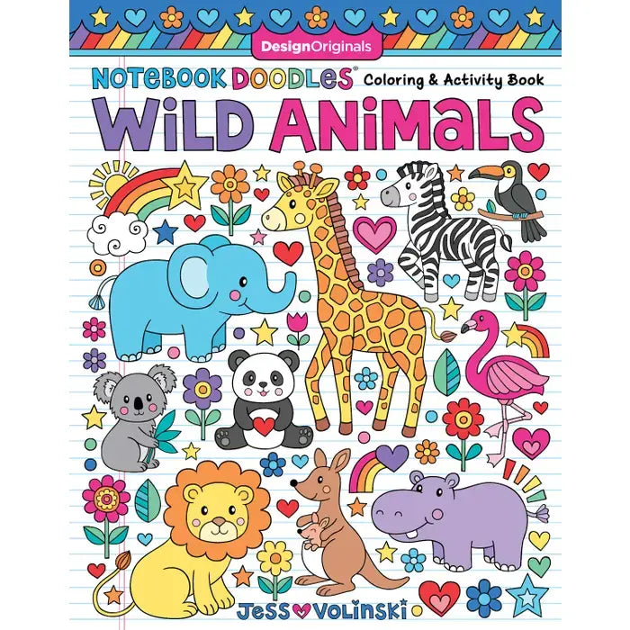 Coloring Book - Notebook Doodles Wild Animals