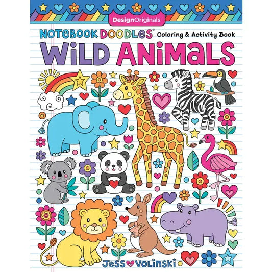 Coloring Book - Notebook Doodles Wild Animals
