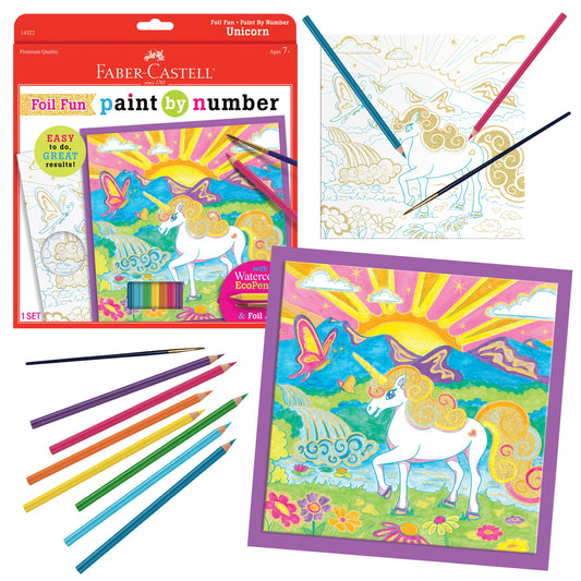 Paint by Number Unicorn Foil Fun Art Kit for Kids