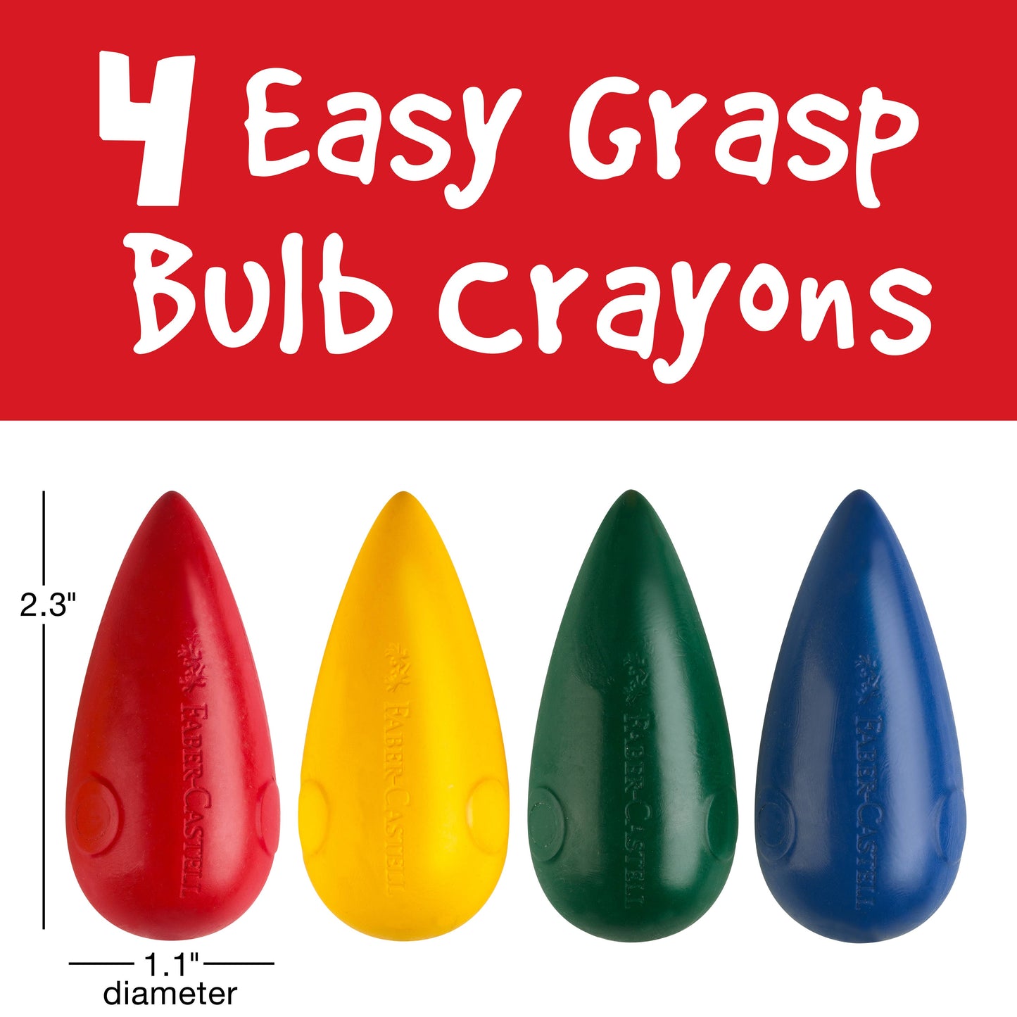 Little Creatives Easy Grasp Bulb Crayons Set of 4