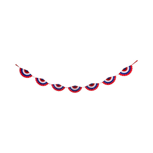 SSP1103 - Red White and Blue Fan Paper Bunting Banner
