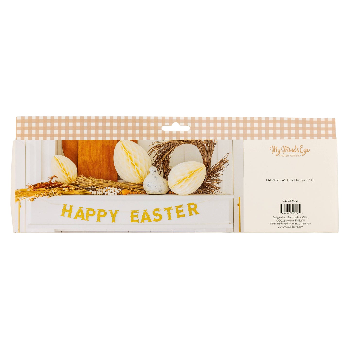 Glittered Happy Easter Banner