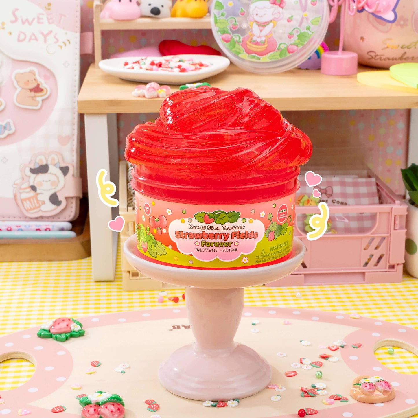 Strawberry Fields Forever Glitter Slime (4pcs/case)