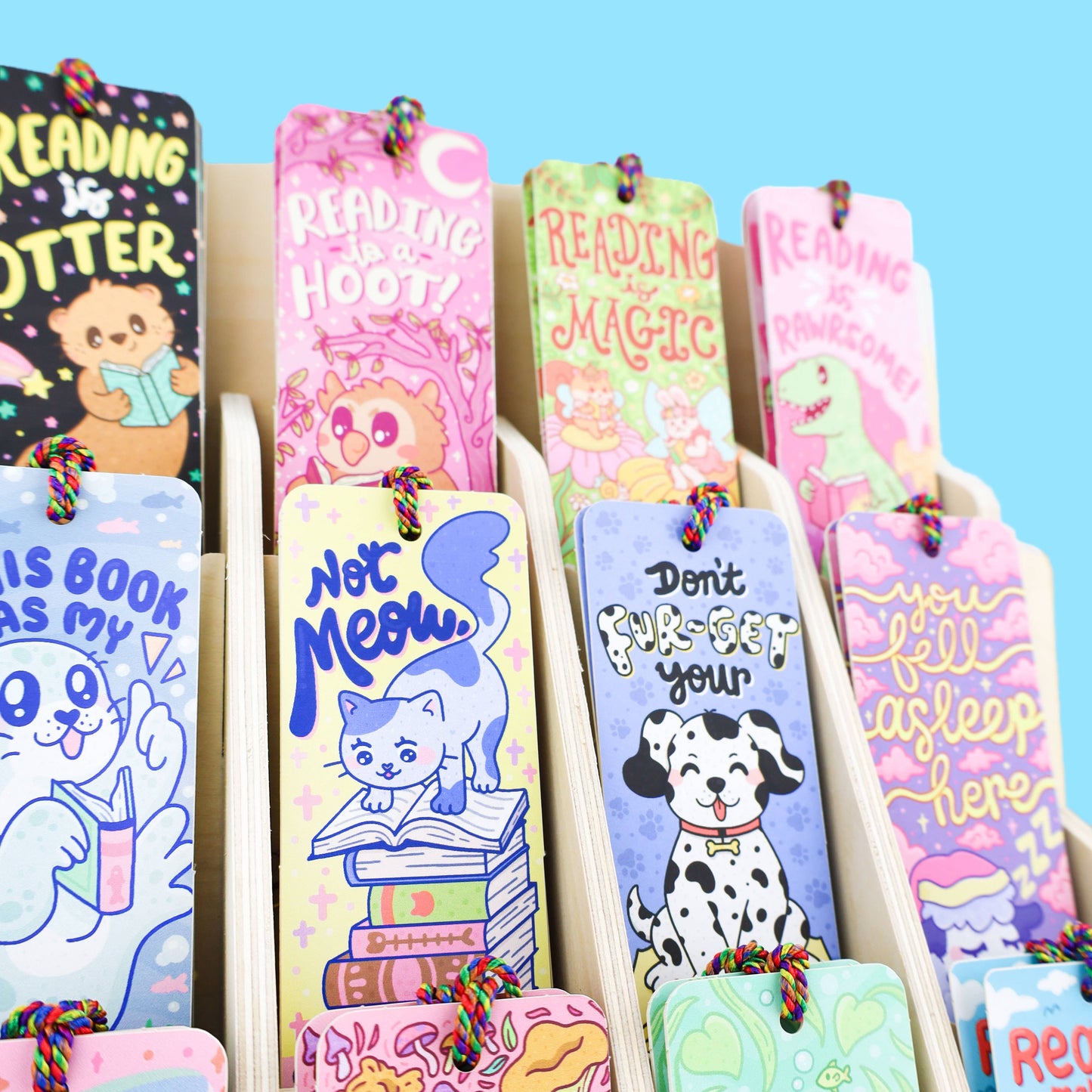 12 Pocket Bookmark and Small Goods Wooden Retail Display