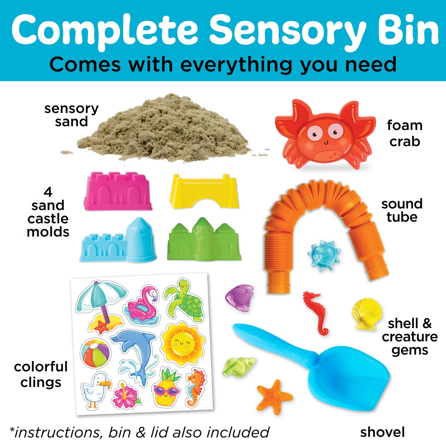 Sensory Bin Beach Activity Bin for Kids