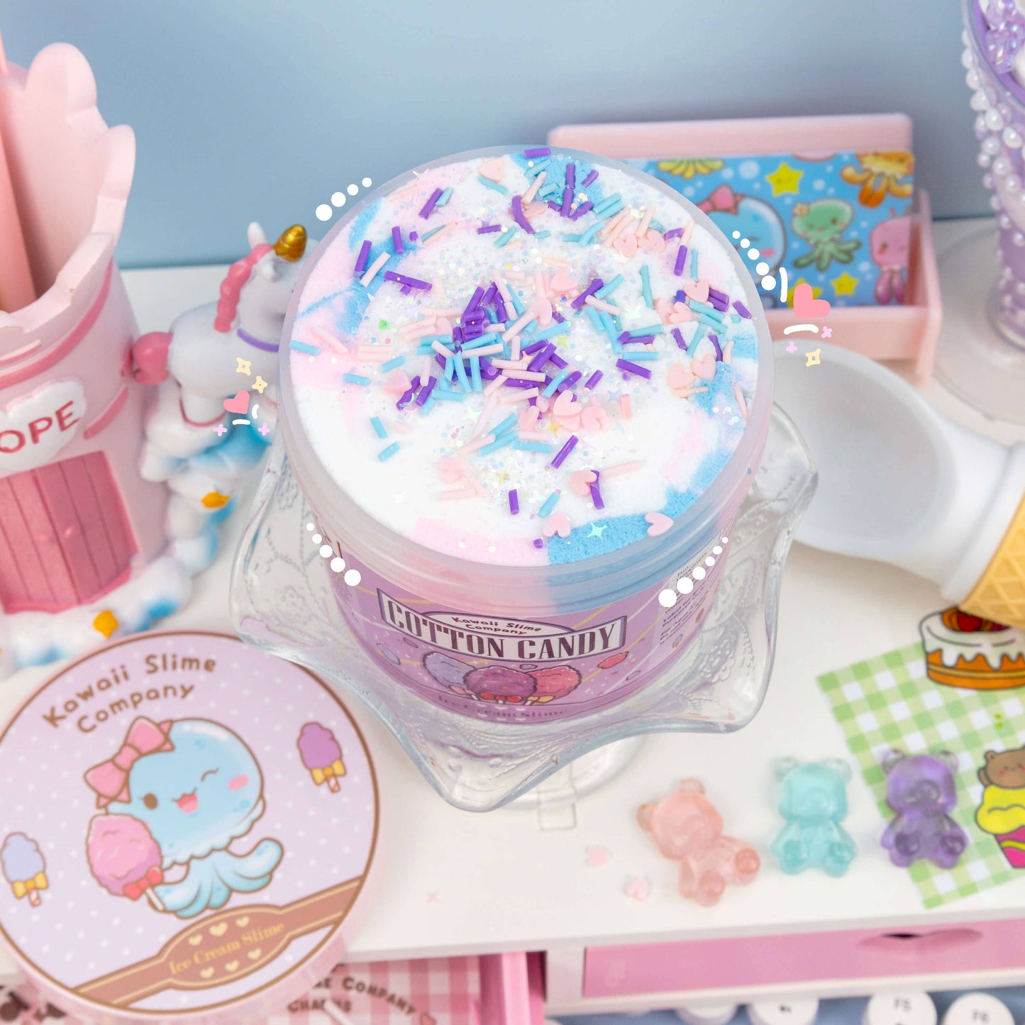 Cotton Candy Scented Ice Cream Pint Slime (4pcs/case)