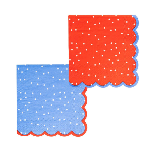 FLA1139 - Americana Polka Dot Cocktail Napkin Set
