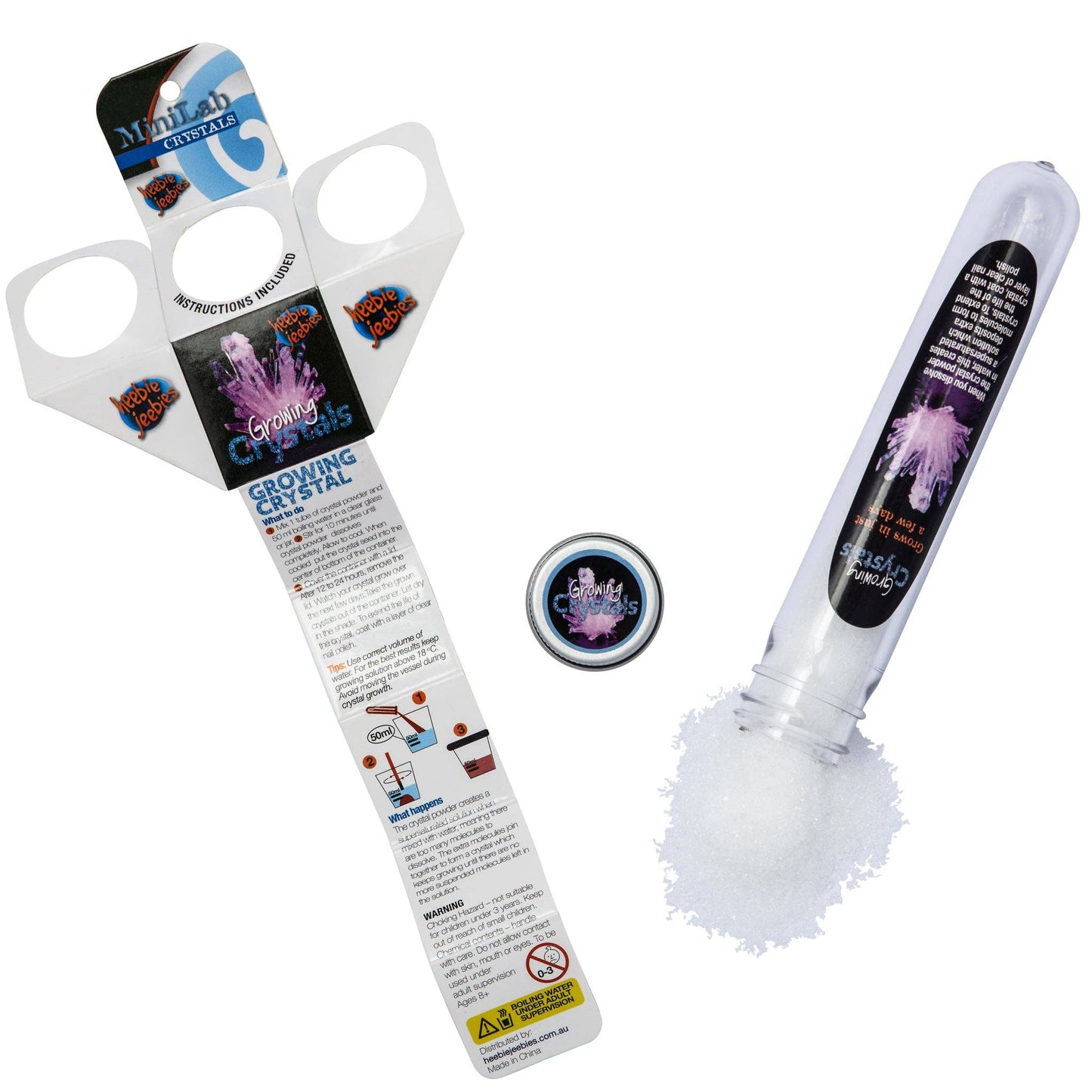 Growing Crystals in Scientific Test Tube