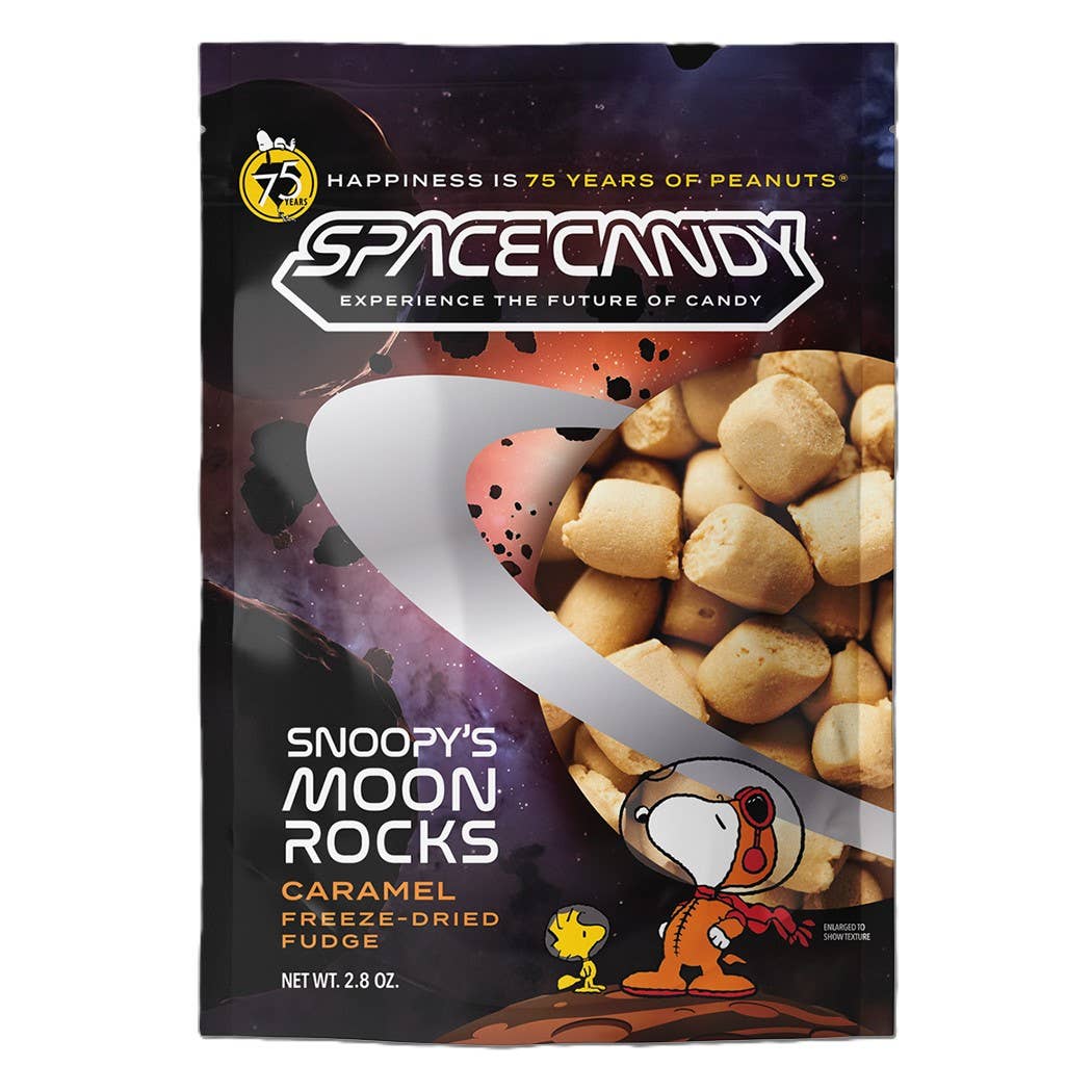 Space Candy Snoopy's Moon Rocks, Caramel Fudge, 2.8oz, 12ct