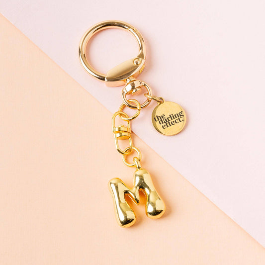 Bubble Letter Keychain Bag Charm-M